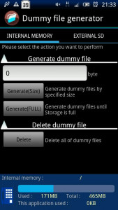 اسکرین شات برنامه Dummy file generator 1