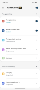 اسکرین شات 4 برنامه Rotation Control