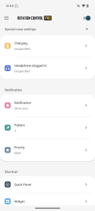 اسکرین شات 5 برنامه Rotation Control