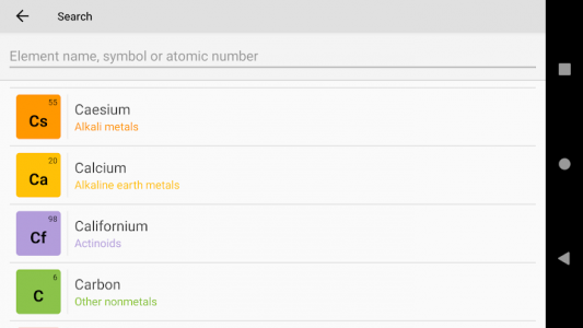 اسکرین شات برنامه Periodic Table 2021. Chemistry in your pocket 8