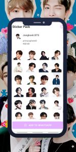 اسکرین شات برنامه Jungkook WASticker 1