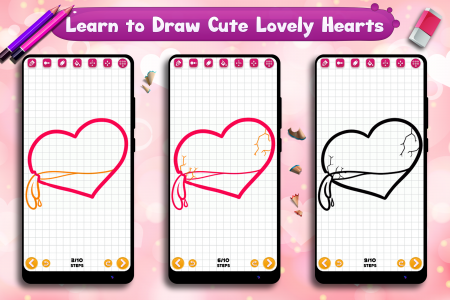 اسکرین شات برنامه Learn to Draw Lovely Hearts 8