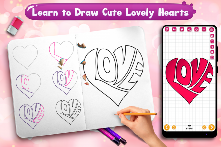 اسکرین شات برنامه Learn to Draw Lovely Hearts 5