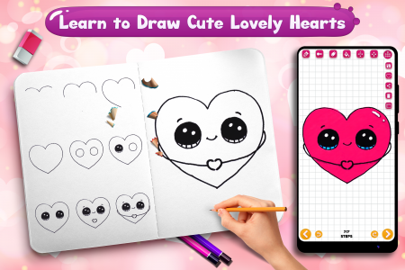 اسکرین شات برنامه Learn to Draw Lovely Hearts 1