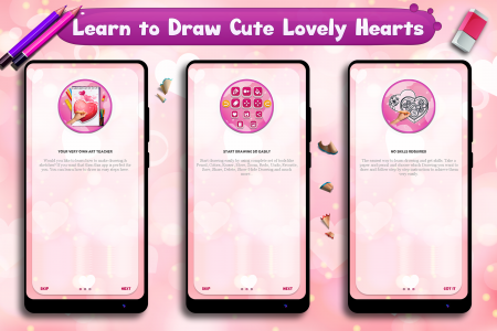 اسکرین شات برنامه Learn to Draw Lovely Hearts 2