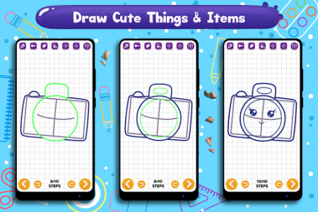 اسکرین شات برنامه Learn to Draw Cute Things & Items 6