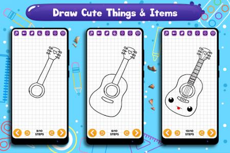 اسکرین شات برنامه Learn to Draw Cute Things & Items 2