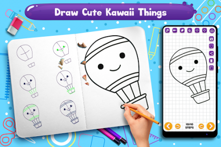 اسکرین شات برنامه Learn to Draw Cute Things & Items 1