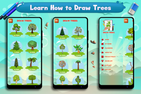 اسکرین شات برنامه Learn to Draw Trees 4