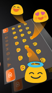 اسکرین شات برنامه Black Orange Keyboard 3