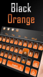 اسکرین شات برنامه Black Orange Keyboard 1