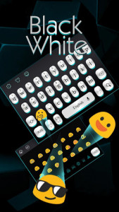 اسکرین شات برنامه Black White Light Keyboard 2