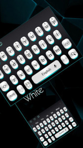 اسکرین شات برنامه Black White Light Keyboard 1