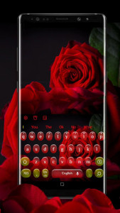اسکرین شات برنامه Romantic Red Rose Keyboard 2