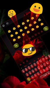 اسکرین شات برنامه Romantic Red Rose Keyboard 3