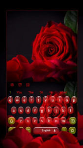 اسکرین شات برنامه Romantic Red Rose Keyboard 1