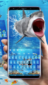 اسکرین شات برنامه Great White Shark Keyboard Theme 2