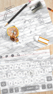 اسکرین شات برنامه Doodle Pencil Keyboard Theme 1