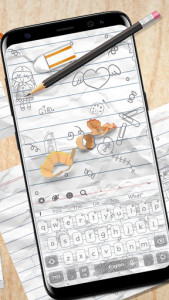 اسکرین شات برنامه Doodle Pencil Keyboard Theme 2