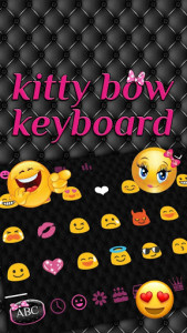 اسکرین شات برنامه Cute Bow Keyboard theme 3