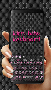 اسکرین شات برنامه Cute Bow Keyboard theme 1