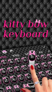 اسکرین شات برنامه Cute Bow Keyboard theme 2