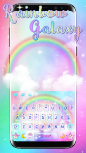اسکرین شات برنامه Rainbow Galaxy Keyboard 1