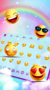 اسکرین شات برنامه Rainbow Galaxy Keyboard 3