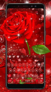 اسکرین شات برنامه Romantic Red Rose Keyboard 2