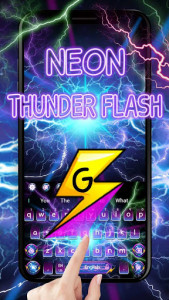 اسکرین شات برنامه Thunder Flash Keyboard Theme 2