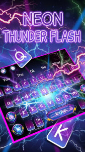 اسکرین شات برنامه Thunder Flash Keyboard Theme 1