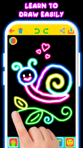 اسکرین شات بازی Drawing For Kids - Glow Draw 1