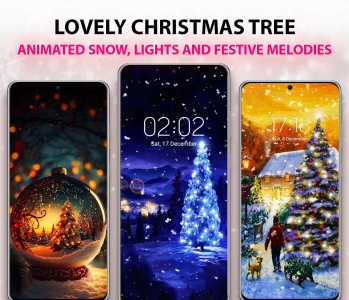 اسکرین شات 1 برنامه Christmas Tree Live Wallpaper
