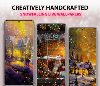 اسکرین شات برنامه Snowfalling Live Wallpapers 2