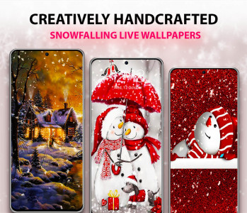 اسکرین شات برنامه Snowfalling Live Wallpapers 2