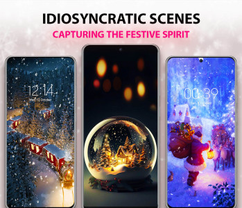 اسکرین شات 3 برنامه Snowfalling Live Wallpapers