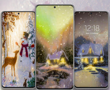 اسکرین شات برنامه Snowfalling Live Wallpapers 8