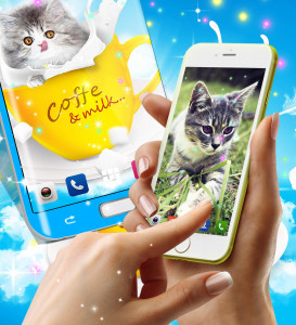 اسکرین شات برنامه Cute kitty live wallpaper 5