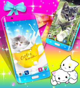 اسکرین شات برنامه Cute kitty live wallpaper 8