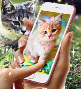 اسکرین شات برنامه Cute kitty live wallpaper 7