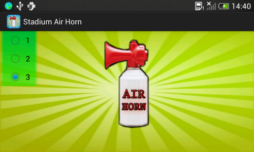 اسکرین شات برنامه Air Horn: Vuvuzela Sounds 2