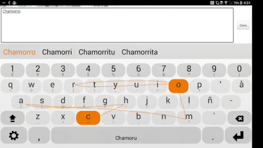 اسکرین شات برنامه Chamoru Keyboard Plugin 1