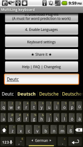 اسکرین شات برنامه German Keyboard plugin 1