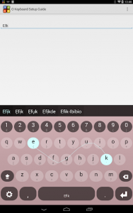 اسکرین شات برنامه Efik Keyboard plugin 1