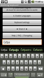 اسکرین شات برنامه Esperanto Keyboard Plugin 1