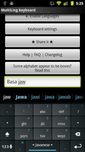 اسکرین شات برنامه Javanese Keyboard plugin 2