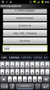 اسکرین شات برنامه Latvian Keyboard Plugin 1