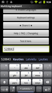 اسکرین شات برنامه Latvian Keyboard Plugin 2