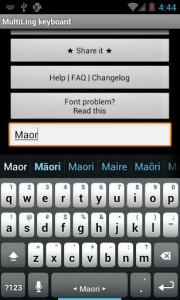 اسکرین شات برنامه Maori Keyboard Plugin 1