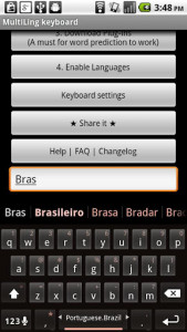 اسکرین شات برنامه Brazilian Portuguese Keyboard 1